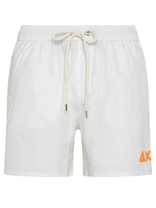 Sun68 Shorts Mare Uomo Bianco