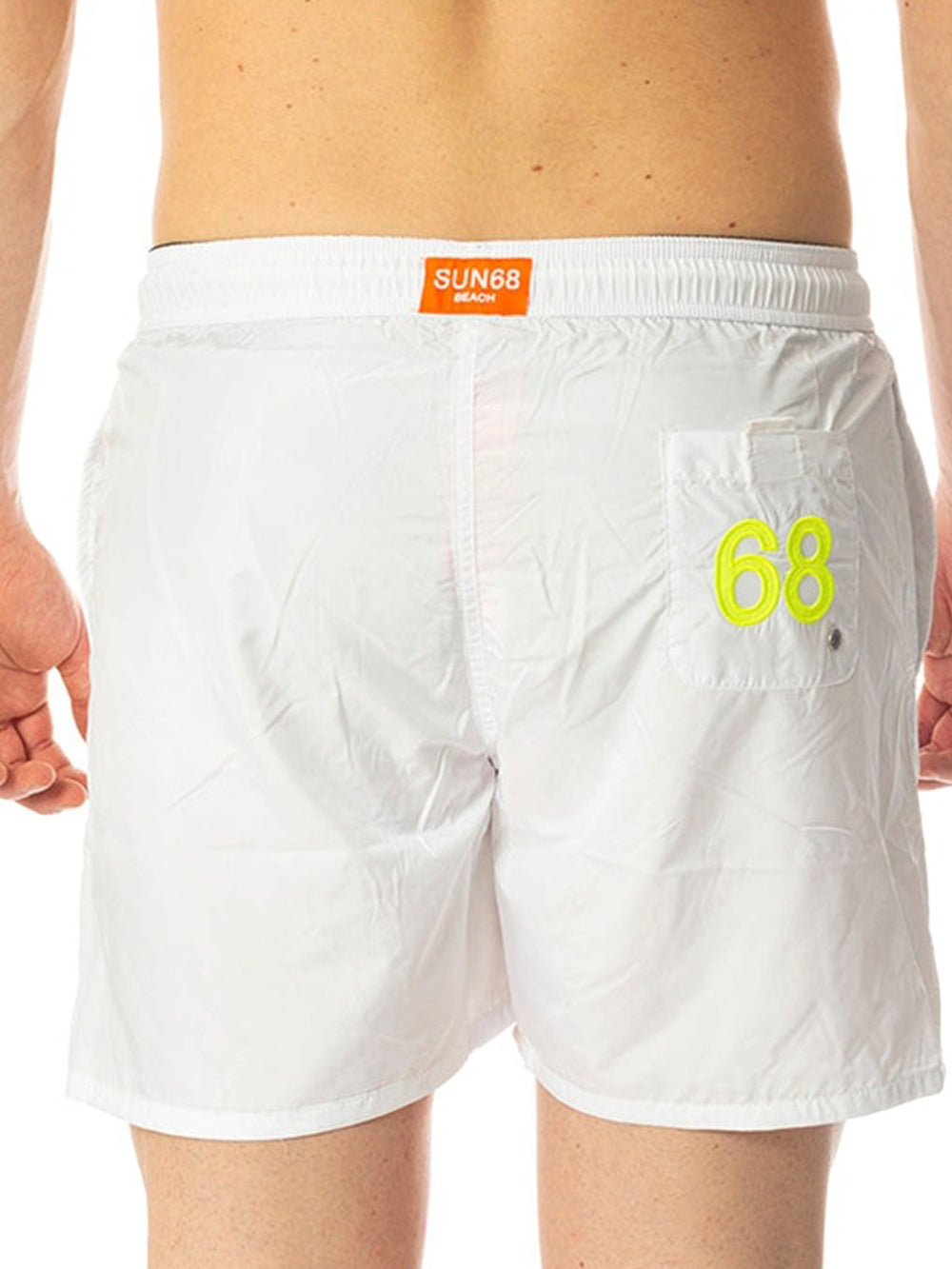 Sun68 Shorts Mare Uomo Bianco