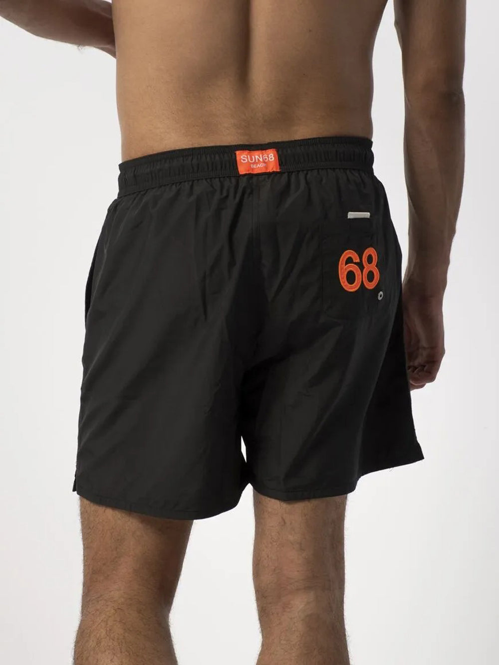 Sun68 Shorts Mare Uomo Nero
