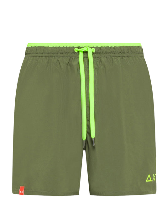 Sun68 Shorts Mare Uomo Verde militare