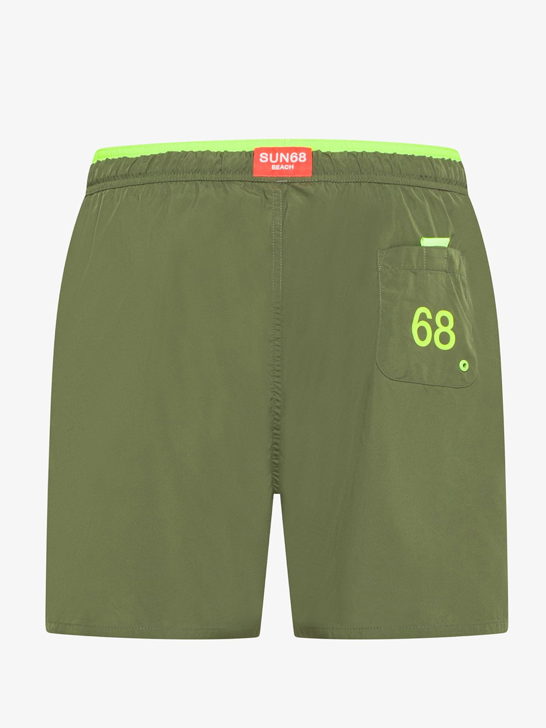 Sun68 Shorts Mare Uomo Verde militare