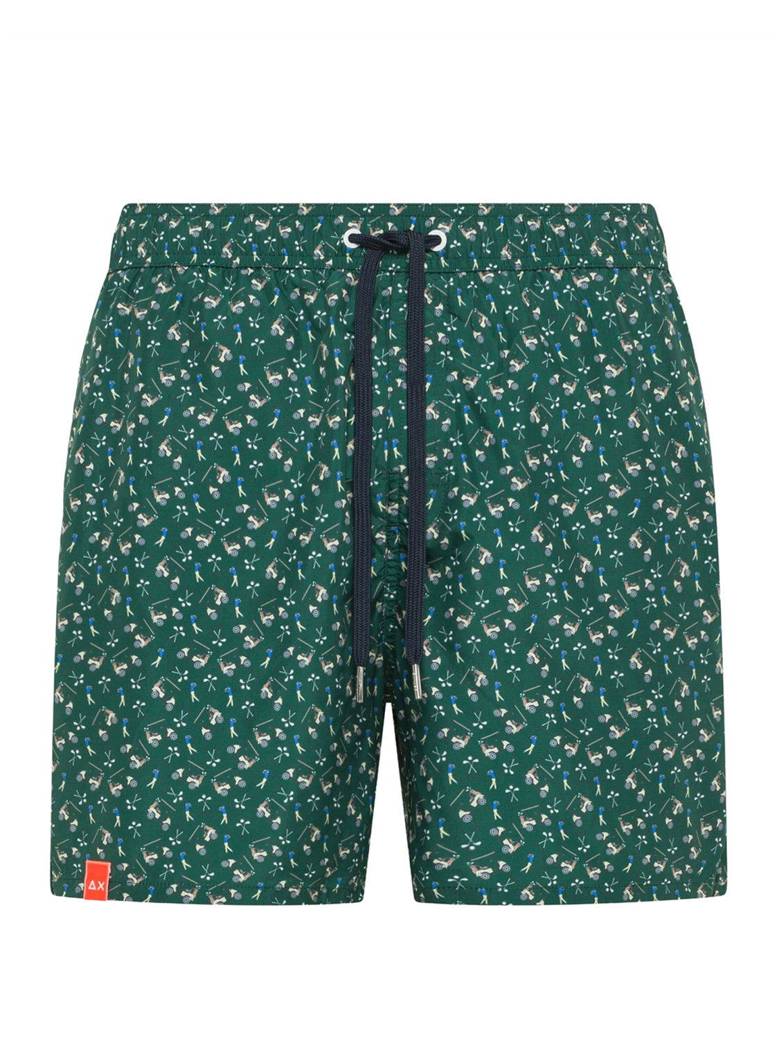 Sun68 Shorts Mare Uomo Verde scuro