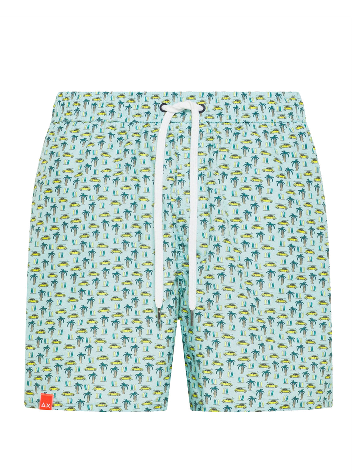 Sun68 Shorts Mare Uomo Verde menta