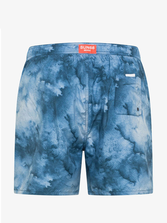 Sun68 Shorts Mare Uomo Avio scuro
