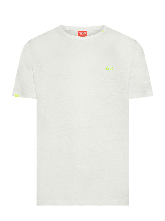 Sun68 T-shirt Uomo Bianco panna