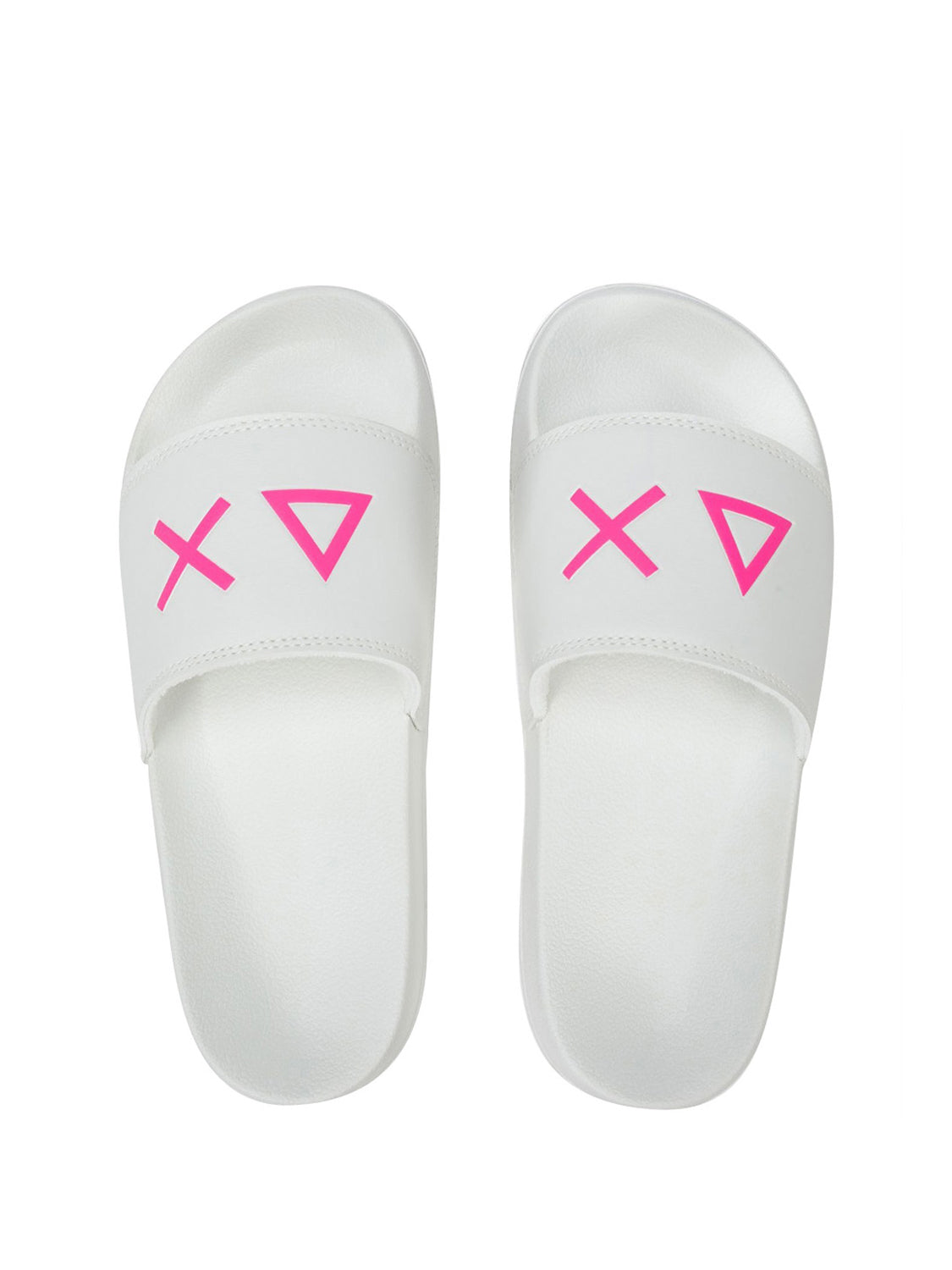 Sun68 Ciabatte Donna Slippers Logo Bianco