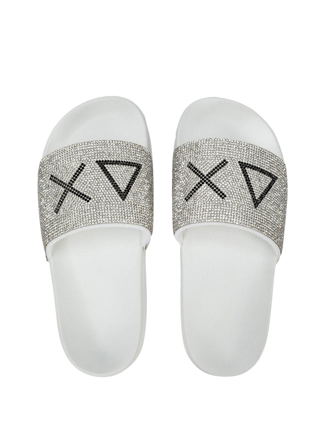 Sun68 Ciabatte Donna Slippers Strass Bianco