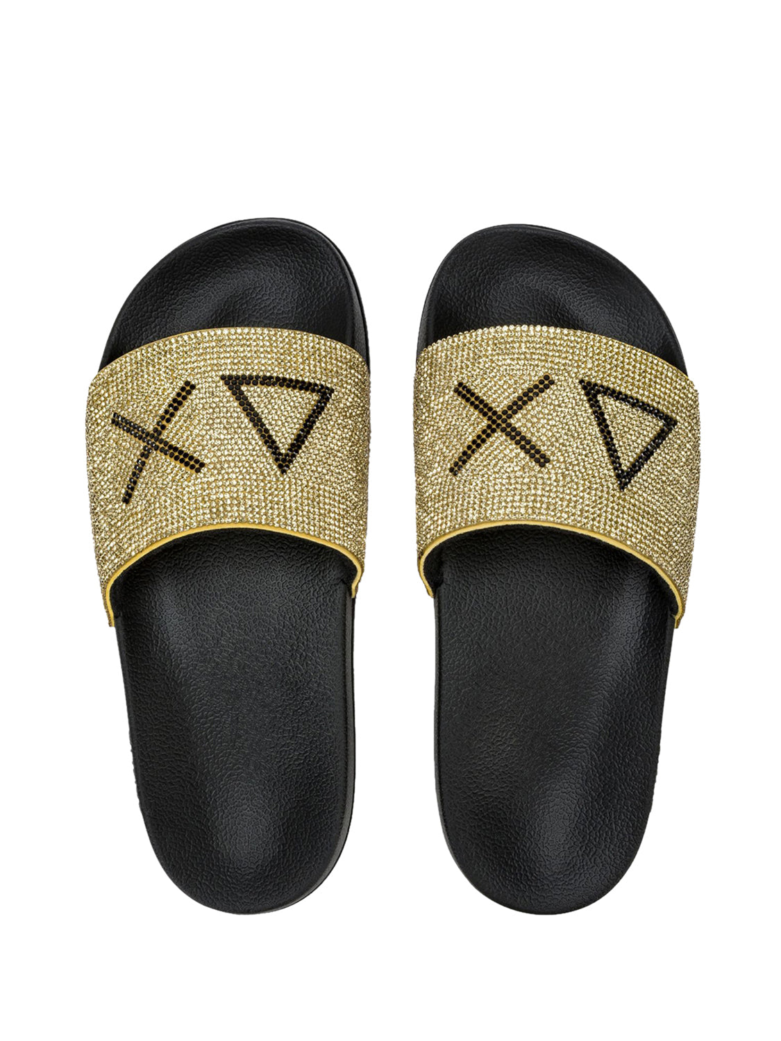 Sun68 Ciabatte Donna Slippers Strass Nero