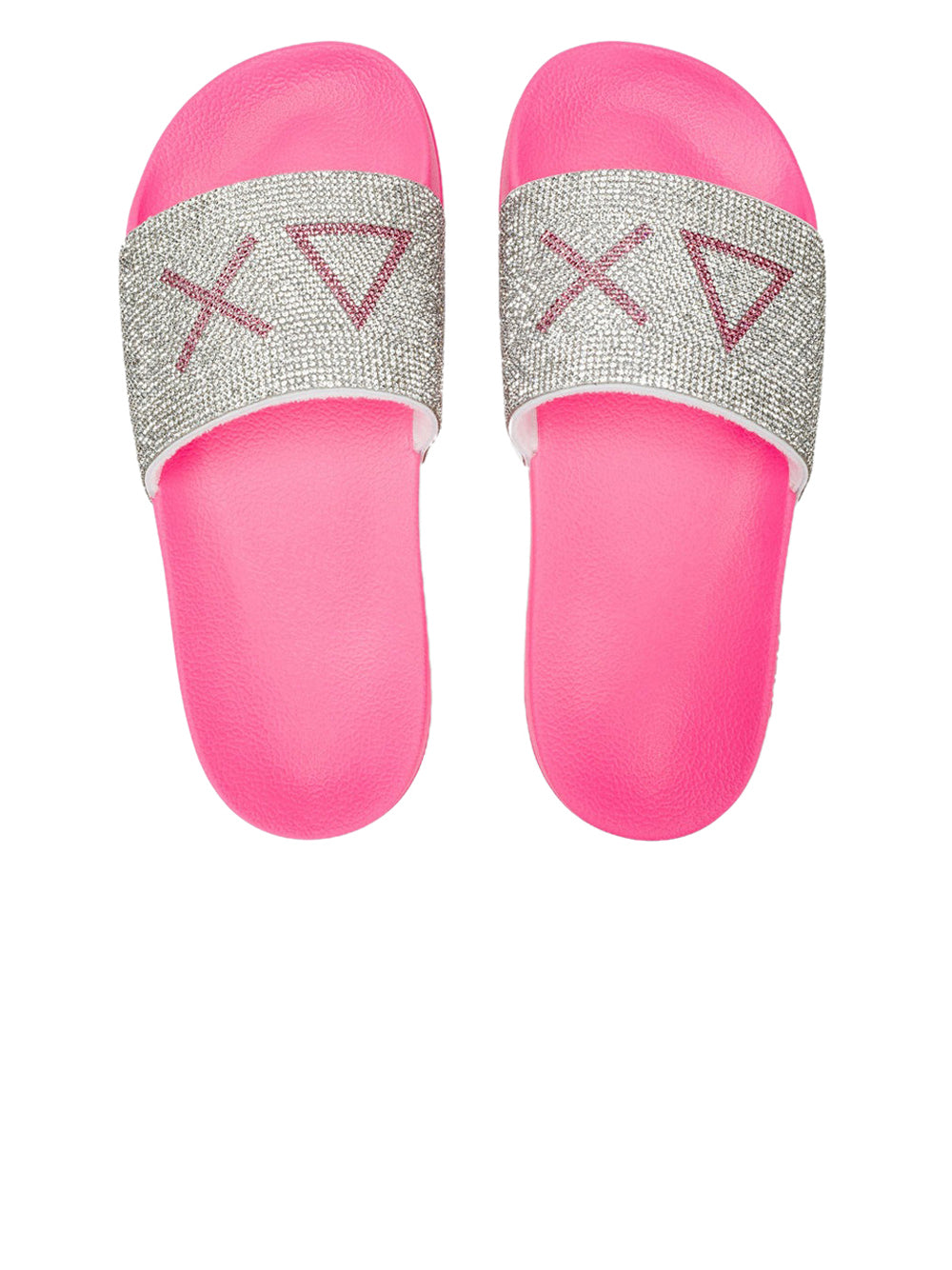 Sun68 Ciabatte Donna Slippers Strass Fucsia fluo