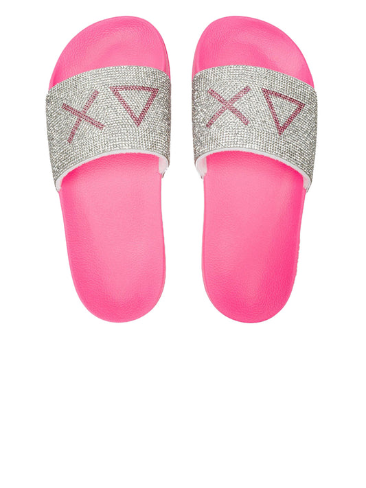 Sun68 Ciabatte Donna Slippers Strass Fucsia fluo