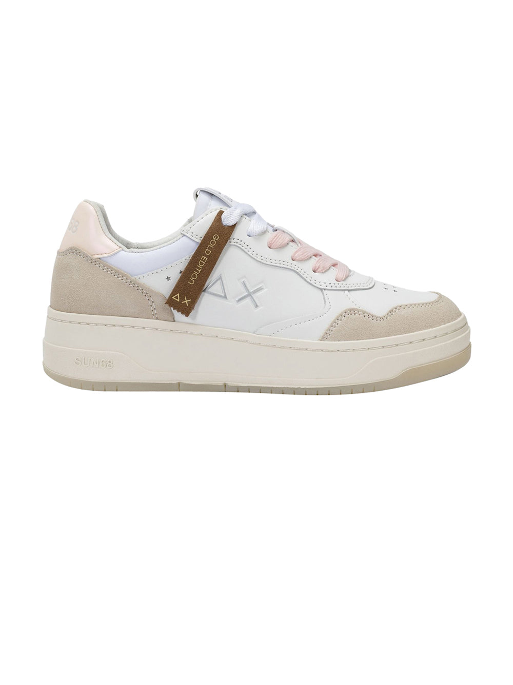 Sun68 Sneakers Donna Basket Love Bianco