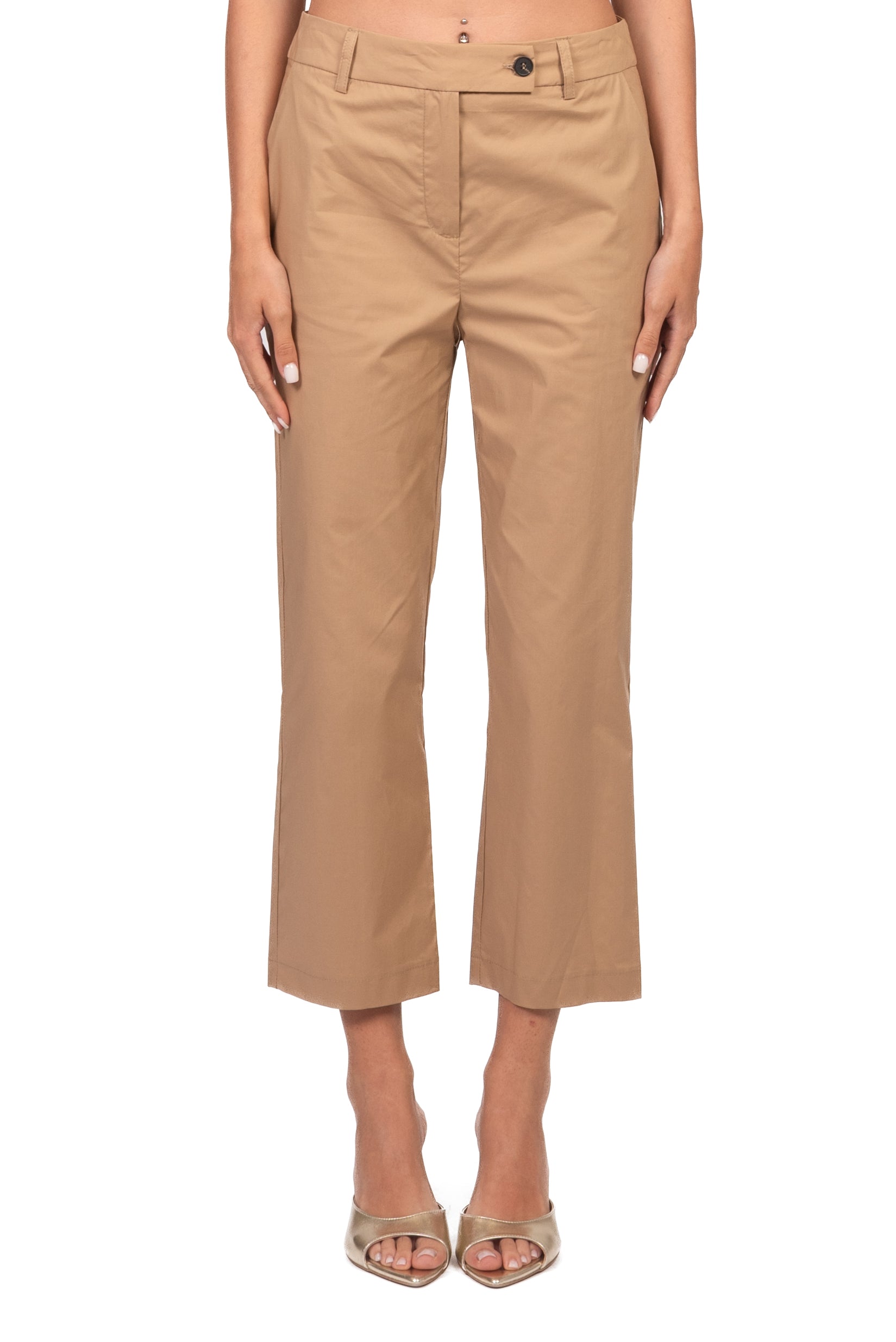 Tensione In Pantalone Casual Donna Cammello