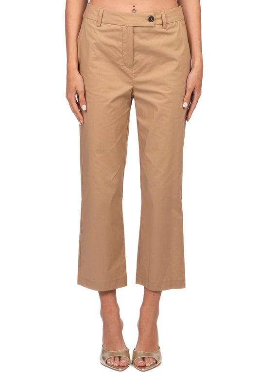 Tensione In Pantalone Casual Donna Cammello