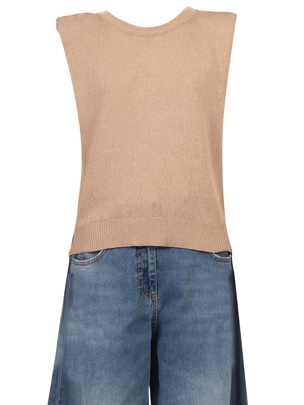 Gilet Donna Taupe