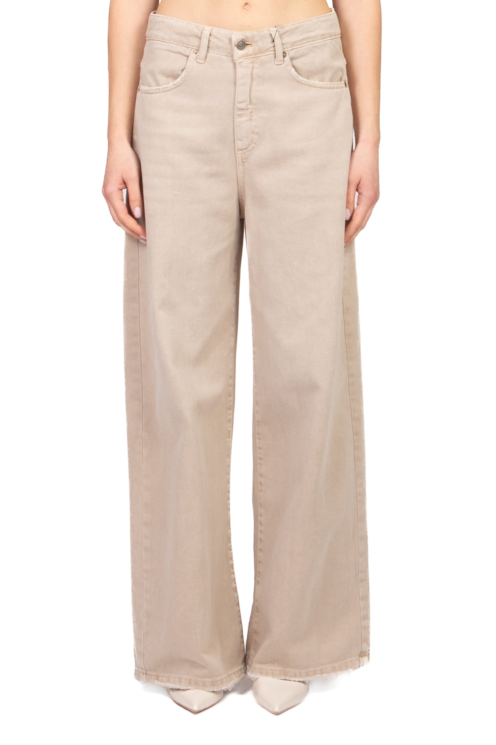 Tensione In Pantalone Casual Donna Sabbia