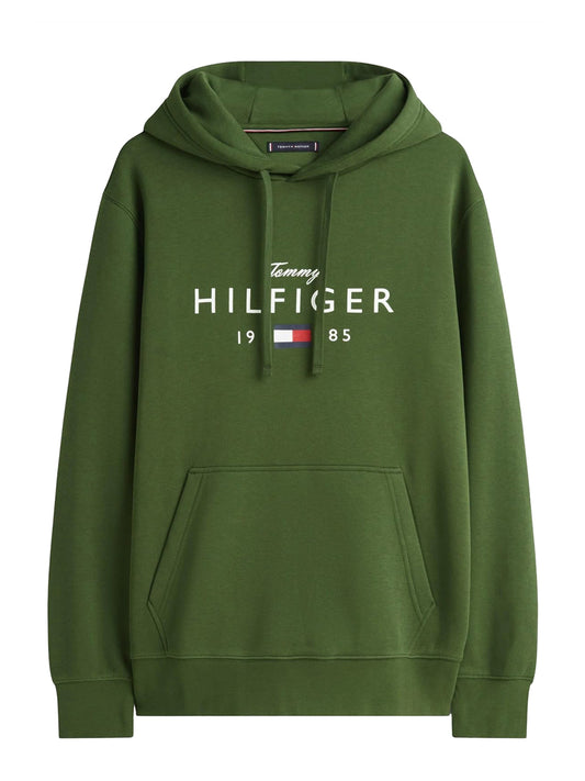 Felpa Cappuccio Uomo Love Verde