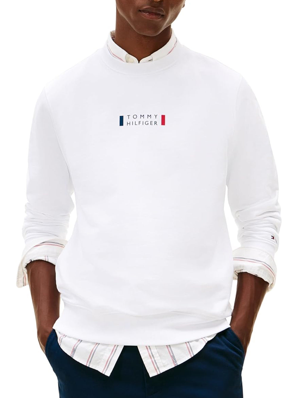 Felpa Girocollo Uomo Love Bianco