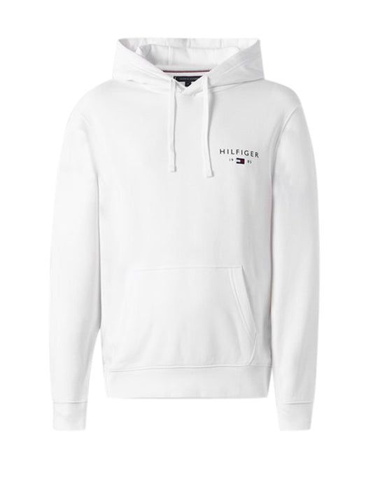 Tommy Hilfiger Felpa Cappuccio Uomo Love Bianco